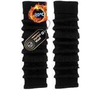 TODO Warm Wool Leg Warmers - above Knee Long, Soft, Flexible. (Black)