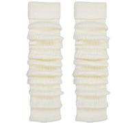 TODO Warm Wool Women's Leg Warmers - above Knee Long, Soft (Ecru)