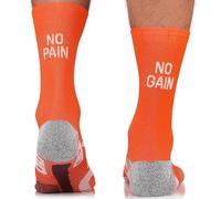 TODO Women's Running Socks, No Pain No Gain, Anti-Bubble Padding, DryTex, Quarter Length, 1 Count, Medium, UK Size 5, Regular Fit, Color: With No Pain No Gain Butano, EU Size 35-38