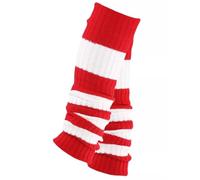 TODO Women's Warm Leg Warmers with Wool - Soft, Flexible, Long. Damen Leg Warmers for Winter - Red-White
