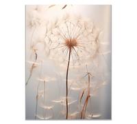 TODOAA Abstract Wall Art Home Decor White Beautiful Flowers Vintage Botanical Prints, Rustic Farmhouse Wall Decor, Pictures for Living Room Bedroom(white)-40x60cm Unframed