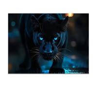 TODOAA Animal Wall Art Decor Horror Leopard Mural Abstract Canvas Wall Art - Farmhouse Wall Decor Print Painting for Living Room Bedroom Rustic Decoration(Black 6)-20x30cm Unframed