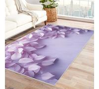 TODOAA Traditional Oriental Area Rugs for Living Room Purple Leaf Carpet Pattern Soft Vintage Large Non Slip Rug, Dining Room Washable, Bedroom Kitchen Floor Carpet(Pink 73)-60x90cm