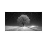 TODOAA Tree of Life Canvas Print Wall Art Painting Winter Black White Trees Decor for Living Room Bathroom Bedroom Home Kitchen Decorations Artwork(black)-20x40cm Unframed