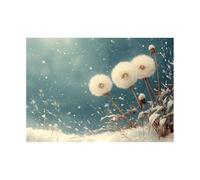 TODOAA Winter Scenes Pictures Winter lakeside plant scenery Canvas Print Wall Art Mountain Forest Landscape Nature Rustic Scenic for Living Room, Bedroom, Office(white)-30x40cm Unframed