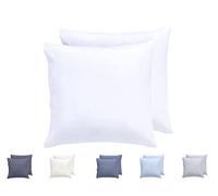 Todocama 2 Pack Microfiber Extra Soft Hypoallergenic Pillow Covers Set of 2 45x45cm White