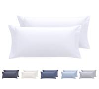 Todocama 2 x Super Soft Hypoallergenic White Cushion Covers 70x40cm