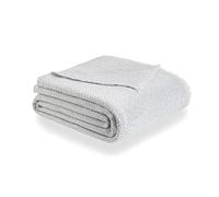 Todocama - Extra Soft Cotton Blanket, Four Seasons, Multipurpose Sofa Bedspread, Plaid for Bed, Foulard Blanket, Bed Cover, Sofa Cover. PRCMAMSGRCL120X180, (120 x 180 cm, Light Grey)
