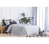 Todocama Fine quilt with rhombus design, for spring, summer, autumn and winter, 100% extra soft microfibre, multi-purpose bed cover, 120/135 bed - 230 x 260 cm, light grey