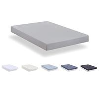 Todocama - Fitted sheet made from extra soft brushed microfibre. (Bed 150 x 190/200 cm, Light Grey)