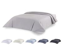Todocama Microfibre duvet cover for extra soft duvet cover (light grey, 135/140/150 cm, 220 x 220 cm).