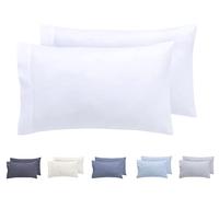 Todocama Pillowcases Extra Soft Microfiber Hypoallergenic Set of 2 Pillowcases 30 x 50 cm White