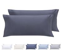 Todocama Set of 2 Extra Soft Hypoallergenic Cushion Covers, 75 x 40 cm, Dark Grey