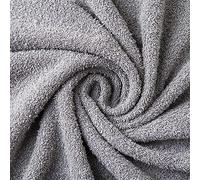 Todocama Set of 2 Towels, 100% Cotton 550 gsm Extra Soft, 5502, Highly Absorbent and Quick Drying. (Light Grey, 70 x 140 cm)