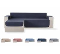 Todocama Sofa Cover, Sofa Cover, Quilted Rhombus Protector, Breathable, Easy to Clean, (Dark Grey, Left Chaise 240 cm)