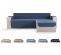 Todocama Sofa Cover, Sofa Cover, Quilted Rhombus Protector, Breathable, Easy to Clean, (Grey Blue, Right Chaise 200 cm)