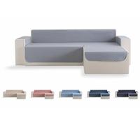 Todocama Sofa Cover, Sofa Cover, Quilted Rhombus Protector, Breathable, Easy to Clean, (Light Grey, Right Chaise 240 cm)