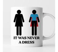 TODOLIA -11Oz- It Was Never A Dress Coffee Mug, Funny Feminism Feminist Coffee Cup, Women Empowerment Gift Mug, Women Inspirational Motivational Ceramic Glossy Mug Gift For Family, Friends, Coworkers
