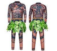 Todoroki Shoto Maui Tattoo Cosplay Costume/Pants Halloween Cosplay Costume Maui Costume Adult Men, Brown, XXXL