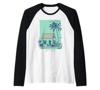 Todos Santos Mexico Souvenir Baja California Sur Art Raglan Baseball Tee