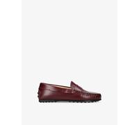 Tods Boys Red/dark Kids' Nuovo City Gommini Penny-bar Leather Driving Shoes Eur 31 / 12.5 Uk Kids