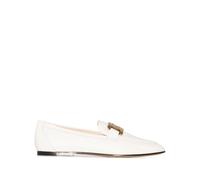 Tod's Kate gold-chain leather loafers - White 38-41