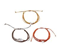 Todu 3 Pcs Cross Bracelets Handmade Braided String Rope Friendship Bracelet Religious Belief Faith Christian Jewelry, Adjustable, no gemstone