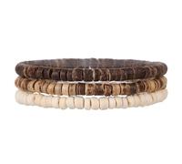 Todu Boho Bracelets Vintage African Turpine Coconut Shell Stackable Wooden Beaded Bracelets for Women Men Bohemian Ethnic Summer Beach Vacation Holiday Jewelry, Adjustable, no gemstone