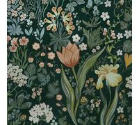 Toduso Peel and Stick Wallpaper Vintage Wallpaper Green Wallpaper Floral Contact Paper Removable Wallpaper 17.3"x78.7" Leaf Flower Self Adhesive Wallpaper for Bedroom Drawer Decor