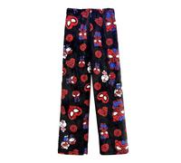 Toduziy Cartoon Anime Pajama Pants for Women Girls Cute Cartoon Cat Spider Pjs Flannel Sleepwear, Black, Large