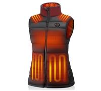 TODWARM Heated Gilets for Women with 15 Heating Zones, Heated Jacket with Power Bank 16000mAh, Rapid Heating Heated Vest for Outdoor Activities Exploration Walking hiking the Dog Black XS