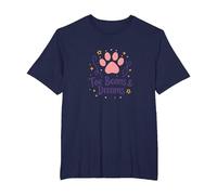 Toe Beans & Dreams: Whimsical Pet Paw T-Shirt, Men's Big and Tall, Navy, 5X Tall