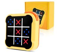 Toe Bolt Game, 3 in 1 Electronic Chess Game, Two Player Antagonistic Fun, Memory Training, Noughts and Crosses Board Games For Kids Adults (Yellow)