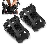 Toe Cage Adapters for Peloton Bike & Bike+, Convert Look Delta Pedals to Toe Clips with Adjustable Straps, Ride with Regular Shoes/Sneakers on Indoor Exercise Spin Bike, Heavy-Duty Black (1 Pair)