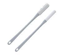 Toe Cleaning Brush - Reusable Foot Brush, Foot Scrubber | Telescopic Long- Handled Toe Lotion Applicator, 2-Piece Soft Rubber Toe Cleaning Brush Set, Foot Towel Brush for Seniors Elderly Disabled Men
