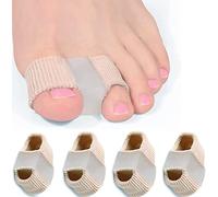 Toe Double Ring Toe Separator for Overlapping Toes Hallux Valgus Correction 4 Gel Toe Separators - Hammer Toe Correctors - for Relief of Foot Pain, Calluses, Corns Pain Relief