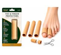 Toe & Finger Sleeve - Anti-Friction Toe Protector Against Pressure & Rubbing - Protection for Corns & Calluses - Cut-to-Size - Sizes S/M/L - S&A Essentials (L Diameter 2.5 cm, Length 15 cm)