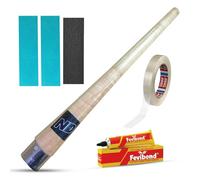 Toe Guard Cricket Bat Repair Kit | Complete Bat Toe Protection & Repair Set | Includes Toe Guard, Adhesive, Sandpaper & Tape