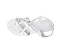 Toe Loop Sandals For Women Wide Width,Flat Sandals For Women Crisscross Strap Lightweight Sandal Non-Slip Breathable Slides With Ankle Strap Comfy Plantar Summer Shoes For Beach Vacation