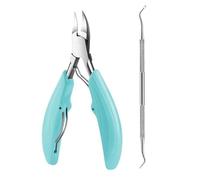 Toe Nail Clippers Cutter Ingrown Toenail Tool Professional Thick Nails Dirt Remover Super Sharp Curved Blade Nail Tool,2Pcs,QGreen