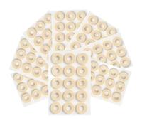 Toe Pads - 120 Pieces Self Adhesive Foot Pads, Beige Felt Corn Guards, 1 Inch Shoe Pressure Relievers, Friction Reducing Stickers, Metatarsal , Blister Prevention Patches, Ha