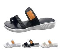 Toe Post Sandals for Women Size 7.5 Sale Clearance Open Toe Platform Sandals Slip on Sliders Sandal with Toe Ring Flip Flops Black Footwear