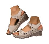 Toe Post Sandals Women Ladies Slippers Comfortable Orthopedic Wedge Shoes Espadrilles Ladies Shoes Casual Beach Bohemian Flats Summer Closed Toe Sandals for Women