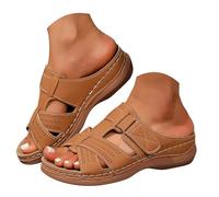 Toe Post Sandals Women,Orthopedic Sandals for Women Wide Width Cushioned Arch Support, High Heel Wedge Flip Flops Casual Gladiator Plantar Fasciitis Shoes