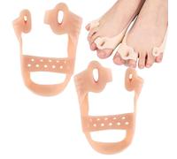 Toe Separator - 1 Pair Double-Hole Foot Straightener,Correct Toes,for Yoga Ballet Dancers Athletes Alignment Correction Foot Women Men