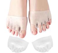 Toe Separator, 1 Pairs Toe Spacers for Women and Men, Correct Alignment, Big Toes Straightener Dividers, Comfort Silicone Toe Separators for Overlapping Toes, Bunions, Breathable, Soft (A)