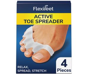 Toe Separator 2 Pairs Gel Toe Spacers for Overlapping Toes & Foot Realignment - Silicone Toe Straighteners for Bent Toes, Bunion Correction Toe Corre