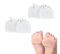 Toe Separator, 2Pairs Silicone Toe Separators & Ball of Foot Cushions, Soft Gel Metatarsal Pads, Breathable Toe Spacers for Men & Women, Comfort Support