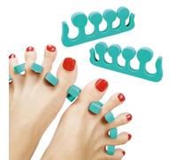 Toe Separator, 2pcs Soft Foam Foam Sponge Dividers for Nail Polish Nail Art, Toe Separator for Pedicure and Manicure (Green)