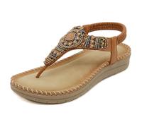 Toe Separator Boho Flip Flops Sandals for Women Decorated with Colourful Rhinestones and Beads Strappy Sandals Cork Footbed Roman Sandals Beach Shoes Summer Shoes Summer Sandals for Beach Everyday Use